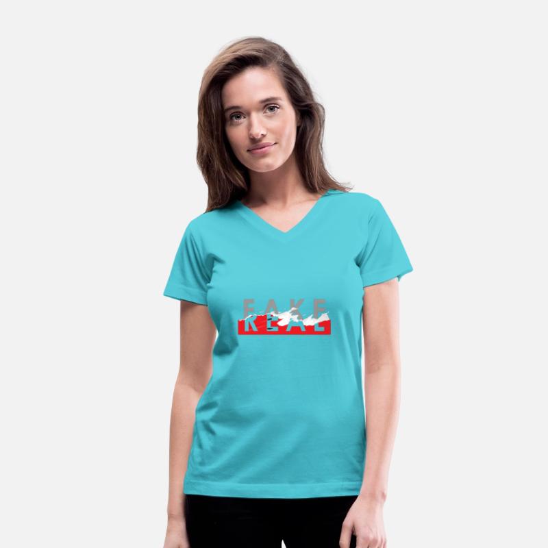 "Fakeness Hide Behind Real" T-Shirt Design