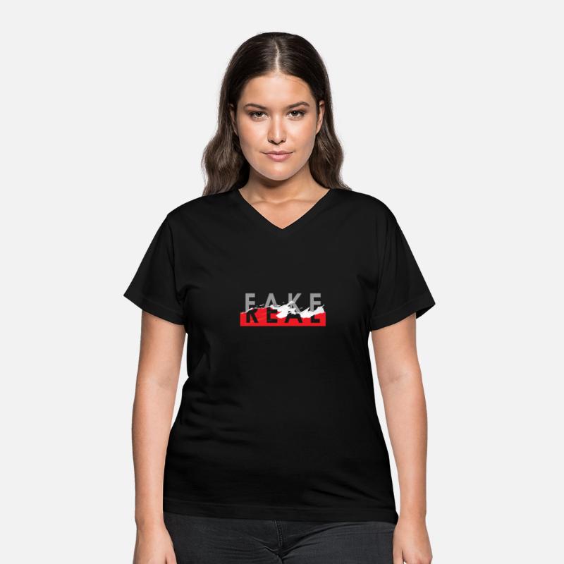 "Fakeness Hide Behind Real" T-Shirt Design